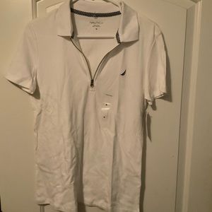 Nautica White Deck Performance Shirt Sz M women’s